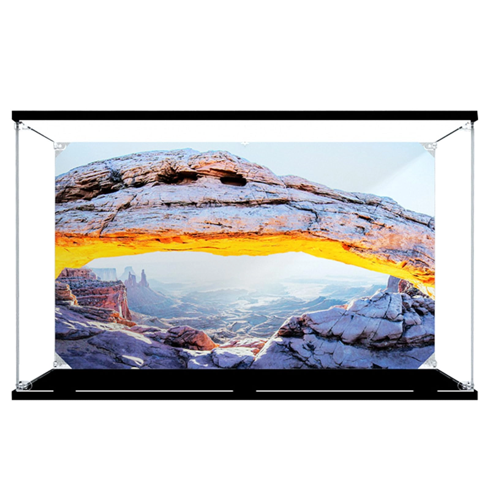 TIANQING Lego Acrylic Display Case - 50 x 40 x 30 cm With Upper Light Box