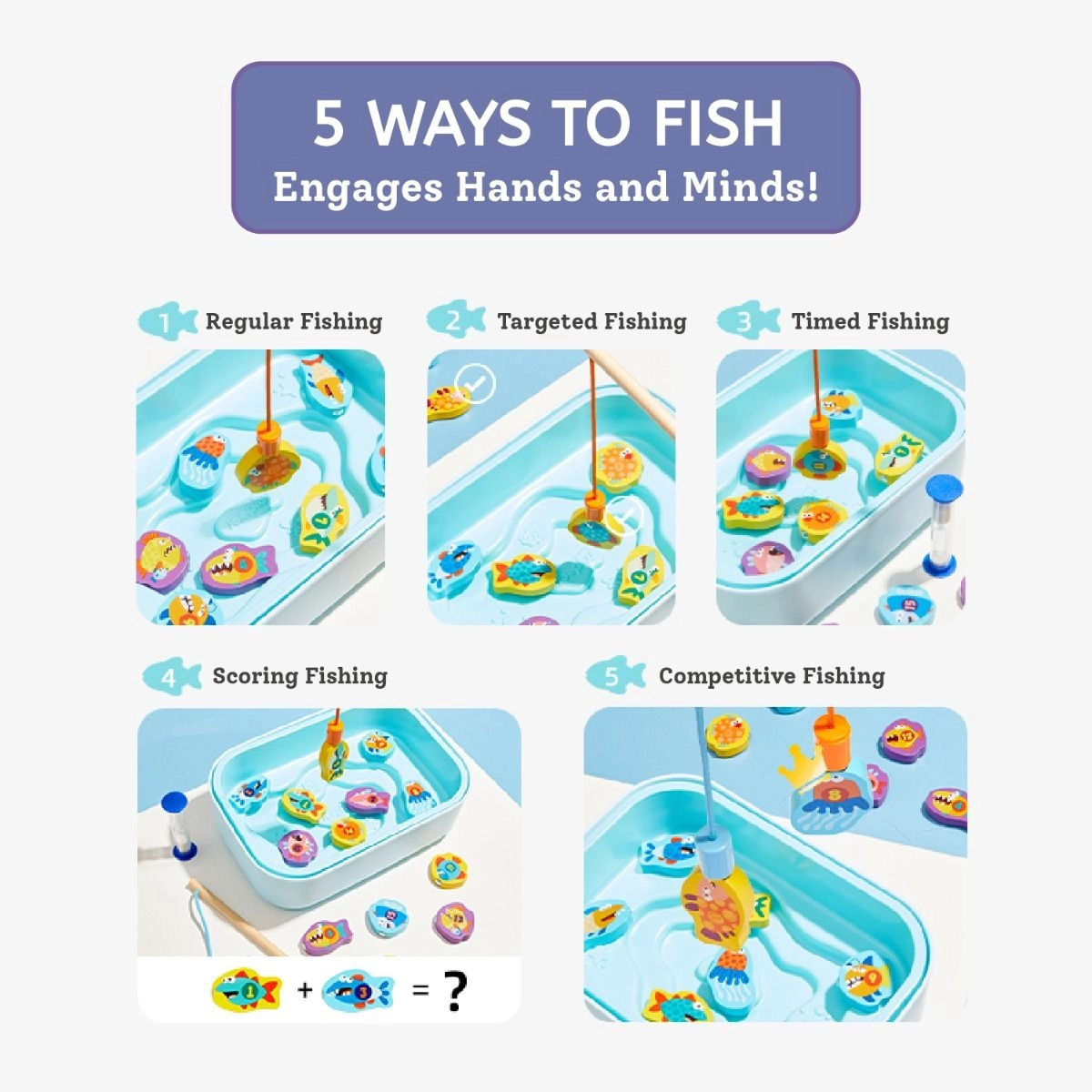 Magnetic Fishing Toy Set - Suitable for 3 years & above 20 pieces