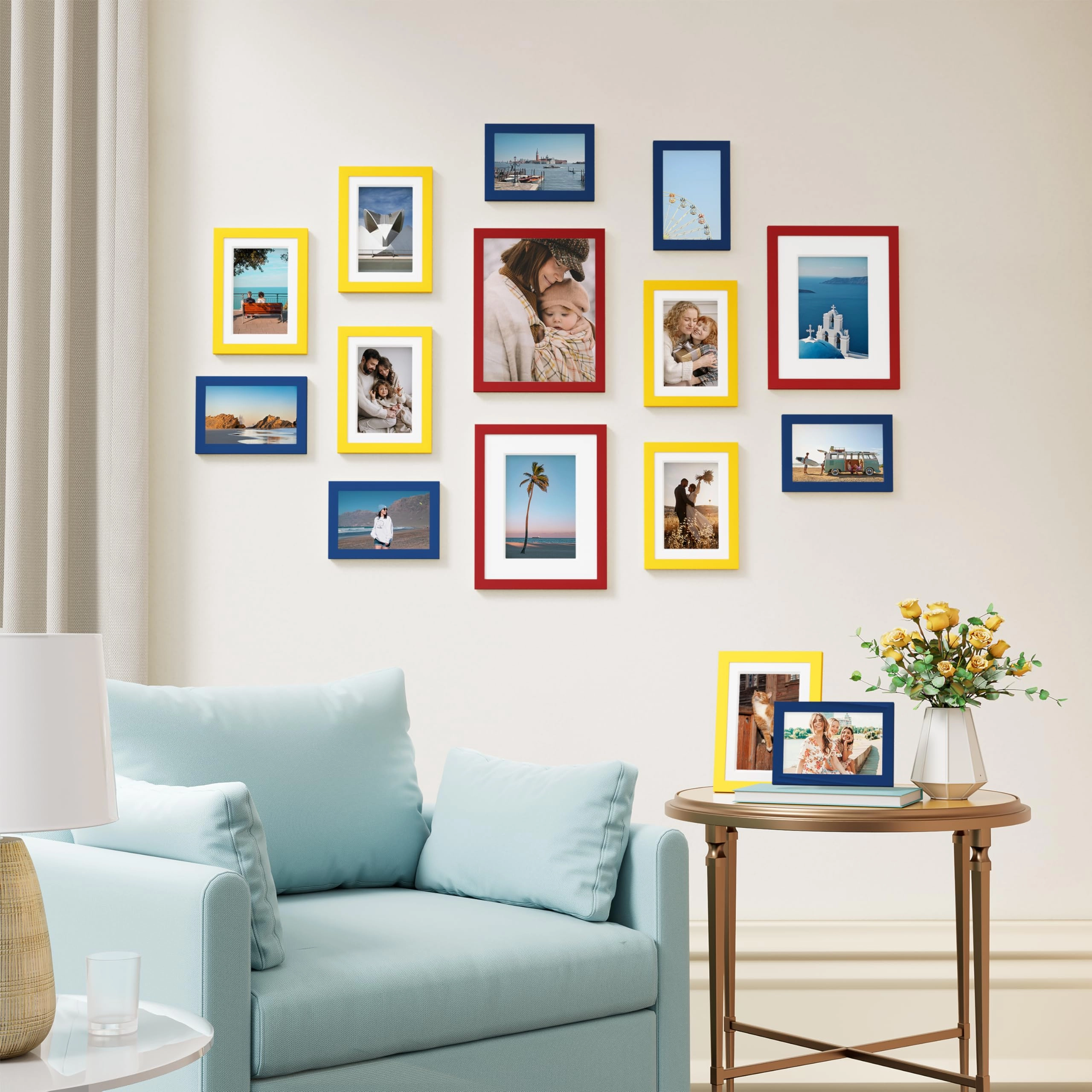 Picture Frames Set - 10 Pack Rustic Grey