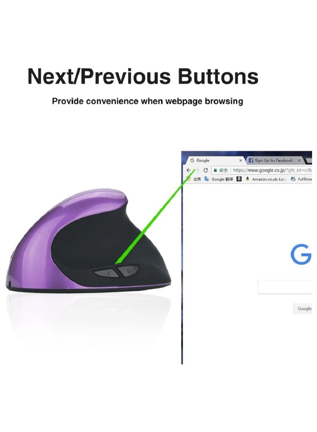 Ergonomic Vertical Mouse - Wireless