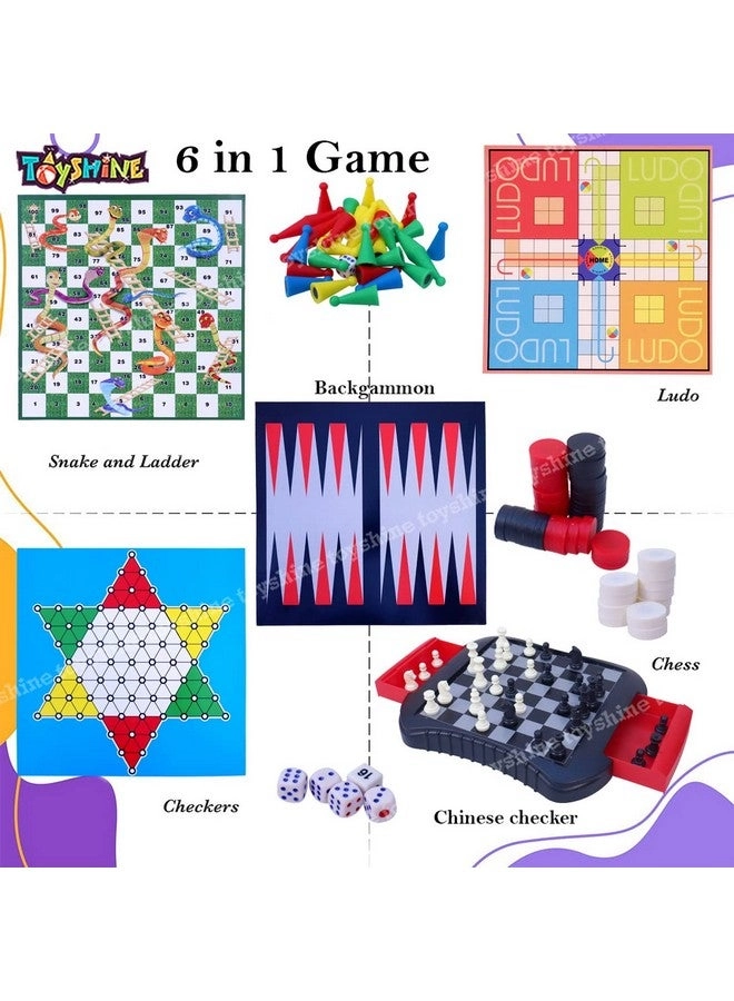 Magnetic Board + Chess + Ludo + Checkers + Backagammon + Snakes and Ladders