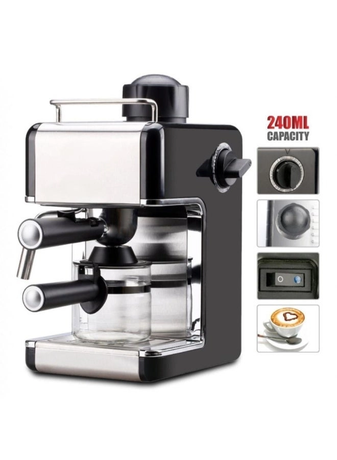 Espresso Coffee Maker with Milk Frother - 3.5 Bar 240ml