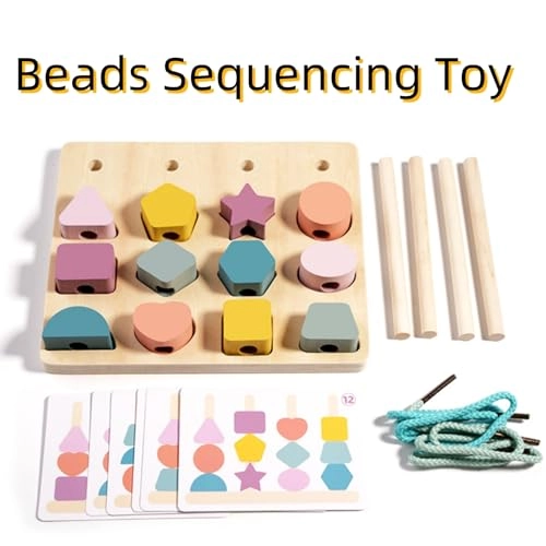 Wooden Beads Sequencing Toy Set - 2 - 12 months 21 piece(s)