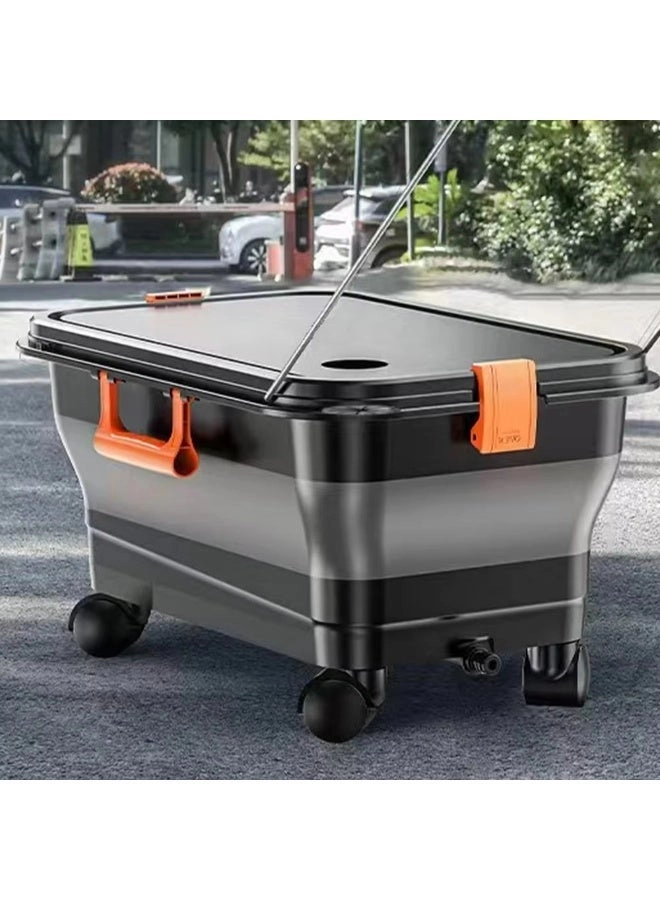 Portable High-Pressure Car Wash Machine - 450W 4000-4999mAh + Collapsible Water Tank - 5.5 Gallon 22L