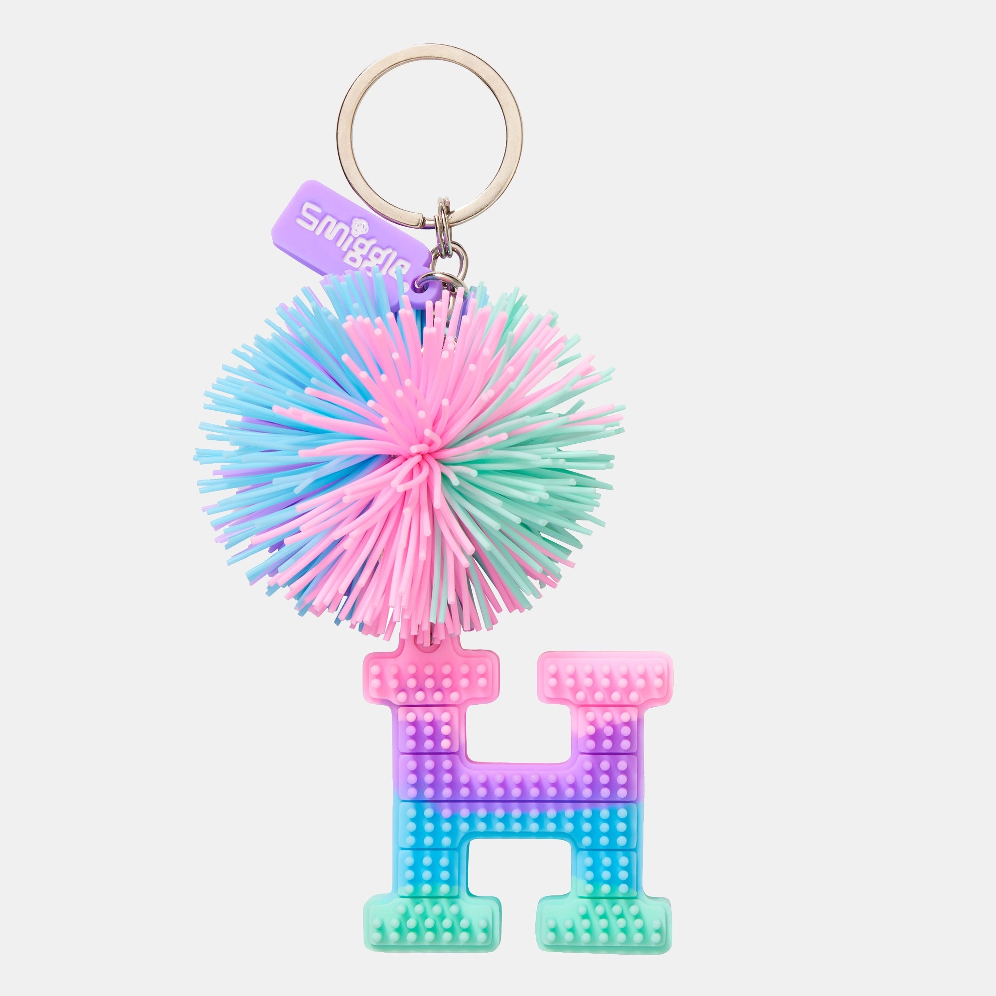 Alphabet Keyring - Pastel Pom Pom