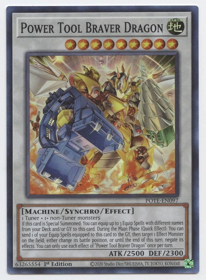 Yu-Gi-Oh! Power Tool Braver Dragon POTE-EN097 - 1st Edition