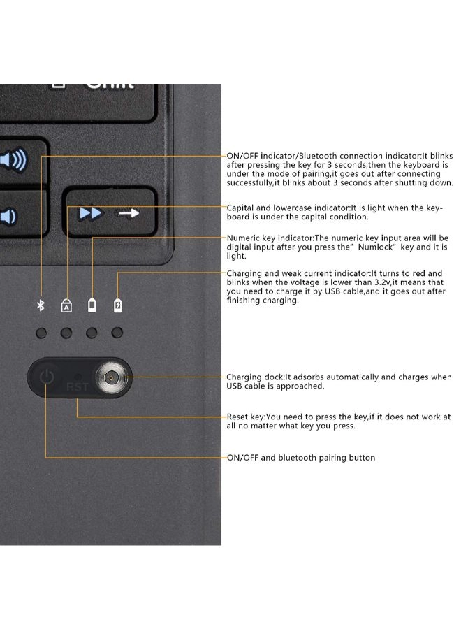 Wireless Keyboard - for Microsoft Surface Pro