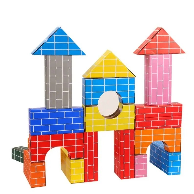 Bluejw Paper Brick Building Blocks - 10 pcs
