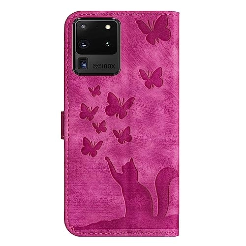 Cute Cat Case - Leather Wallet for Samsung Galaxy S20 Ultra
