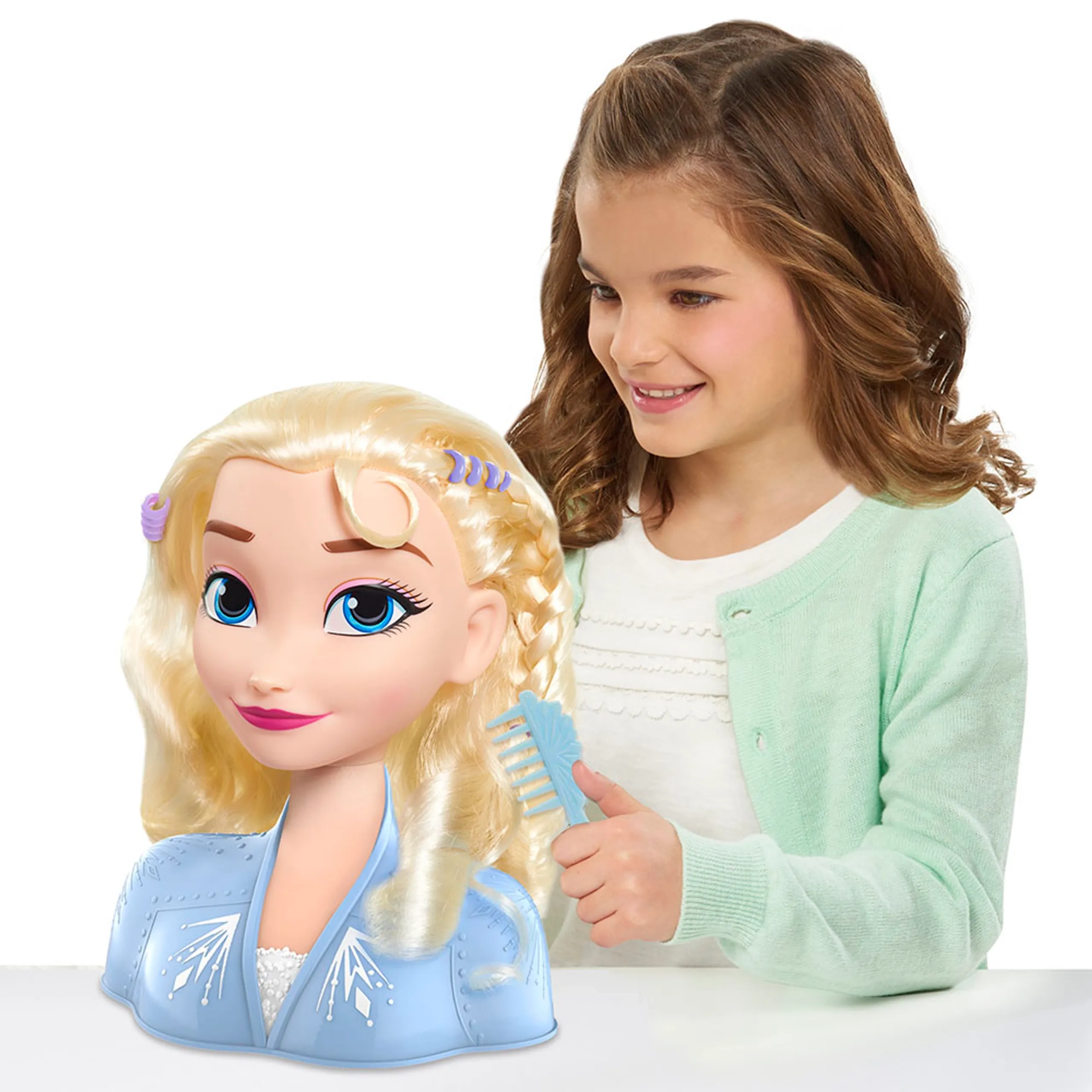 Elsa Fashion Doll - Extra-Long Blonde Hair Braiding Tool Ages 5+