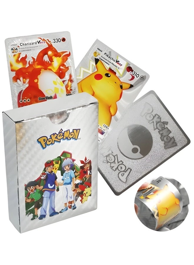 Assorted Cards Deck Box Set - Silver 55pcs