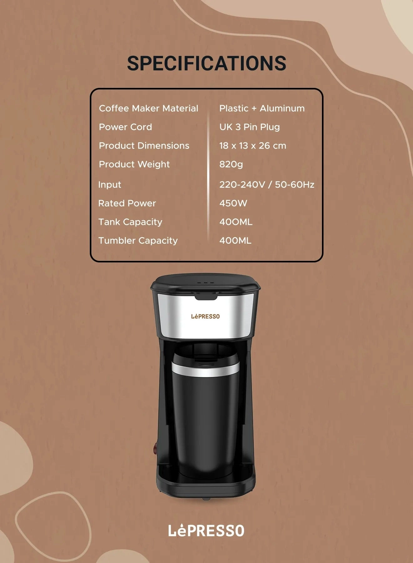 Coffee Maker - 0.4 Liter Espresso Maker|Turkish Coffee Maker