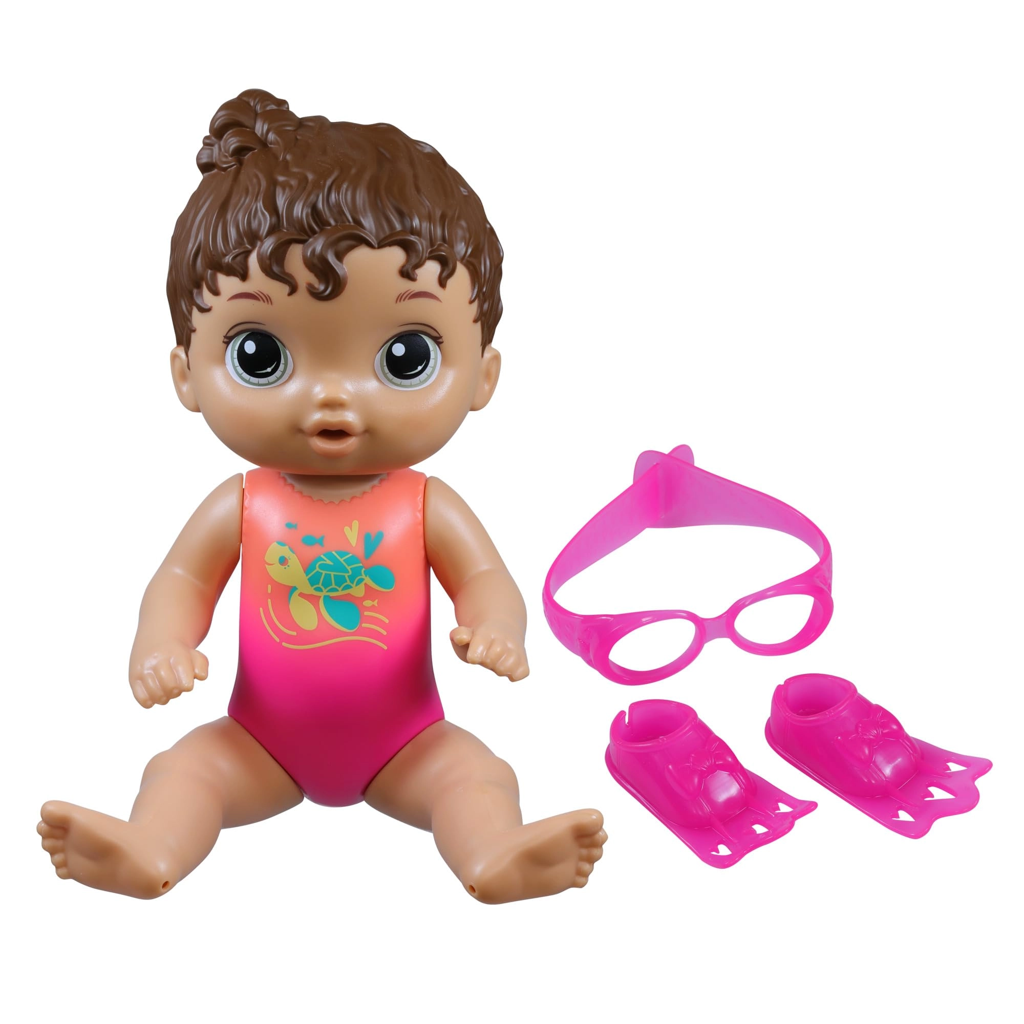 Baby Alive Sunny Swimmer - 10-inch poseable goggles and flipper accessories Ages 3+