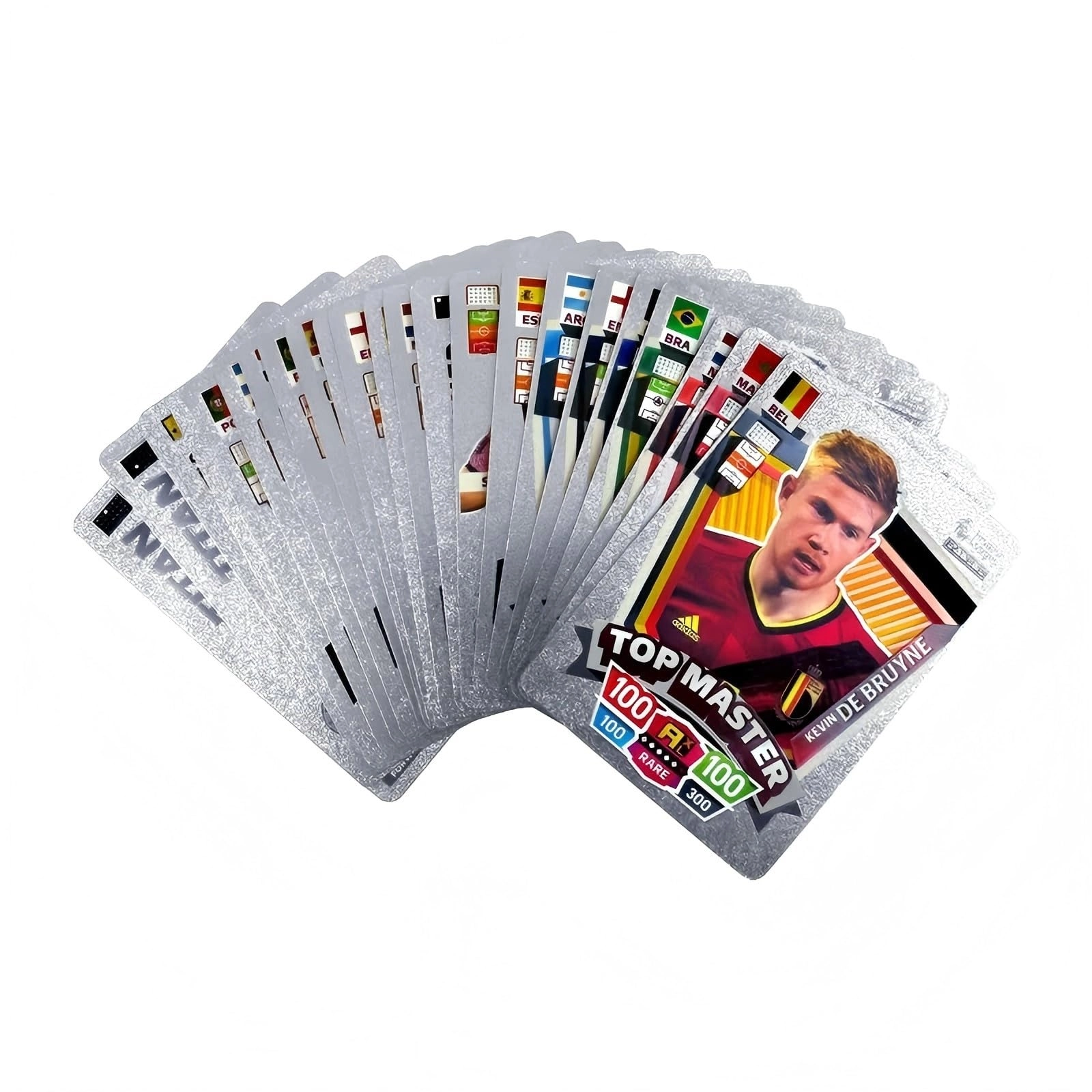 Rcxnm World Football Stars Trading Cards - 55 Card Silver