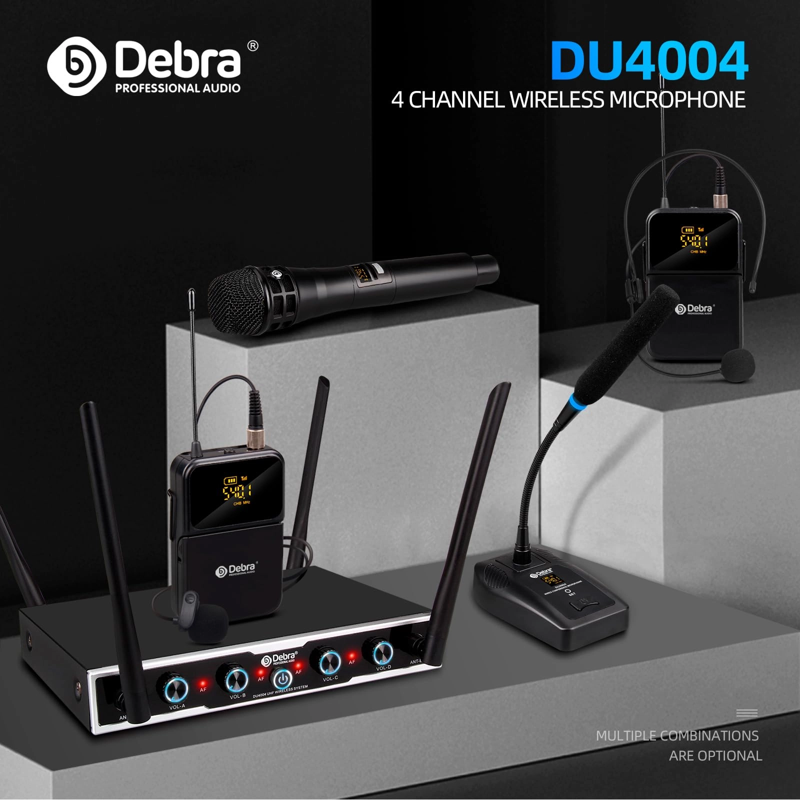 2HD2LR2HT - 2 x Handheld 2 x Lavalier 2 x Headset UHF