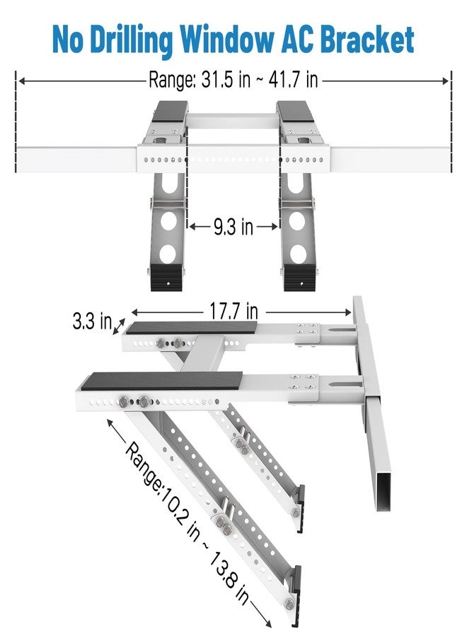 Air Conditioner Support Bracket - No Drilling Heavy Duty Steel Holds Up to 200lbs