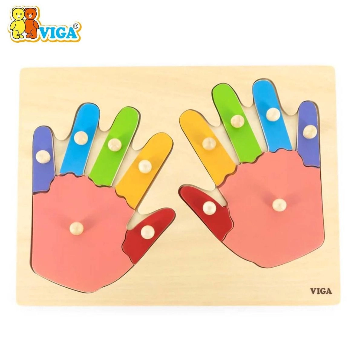 VIGA Hand and Finger Puzzle - 3 + 12 piece(s)