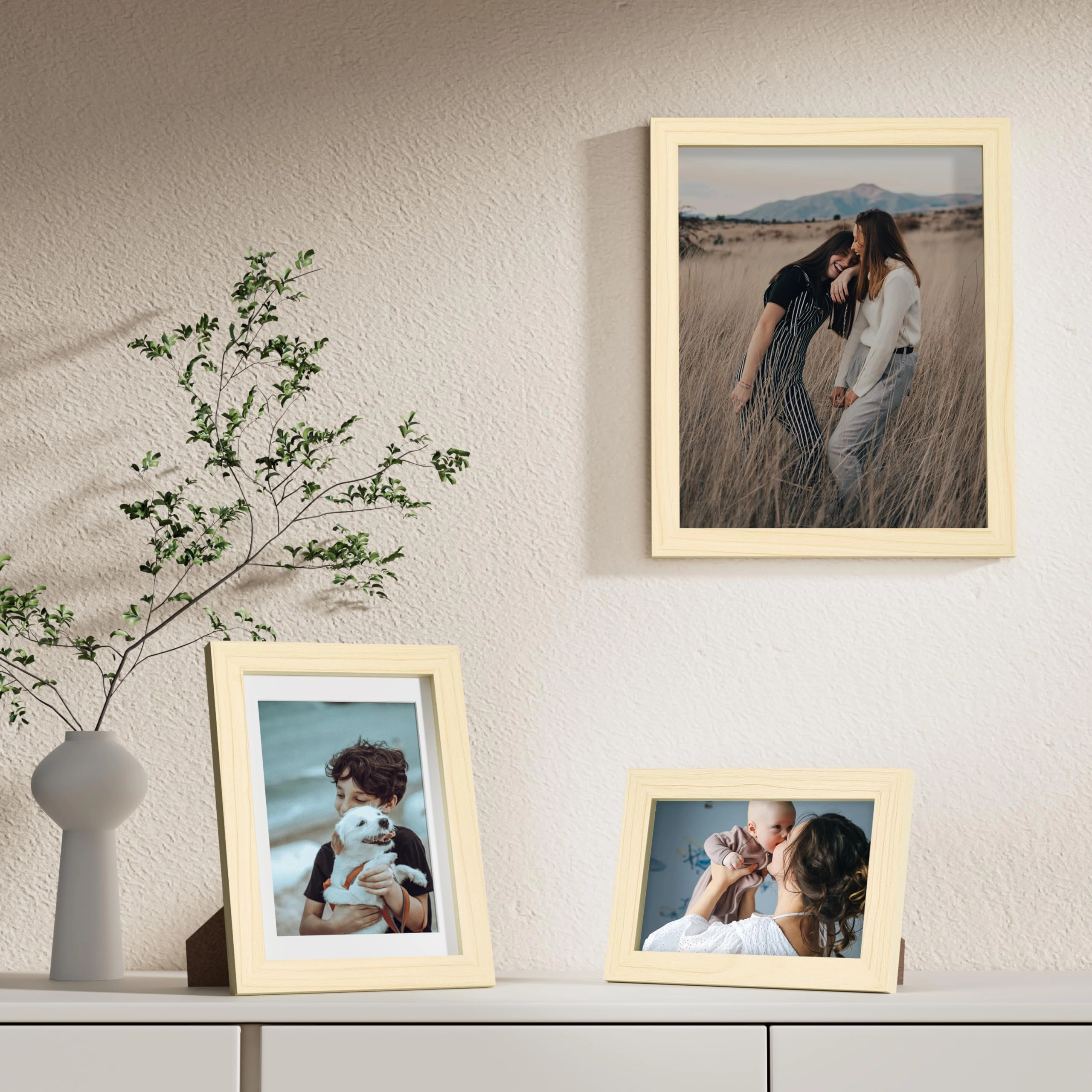 Picture Frames Set - 10 Pack Rustic Grey