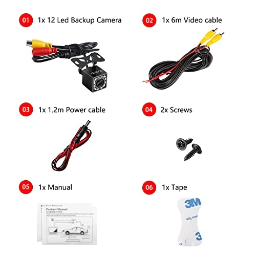 Reversing Backup/Front View Camera - Enhanced night vision RCA