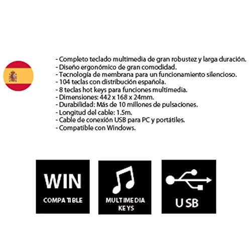 Multimedia Keyboard - ESP QWERTY Wired