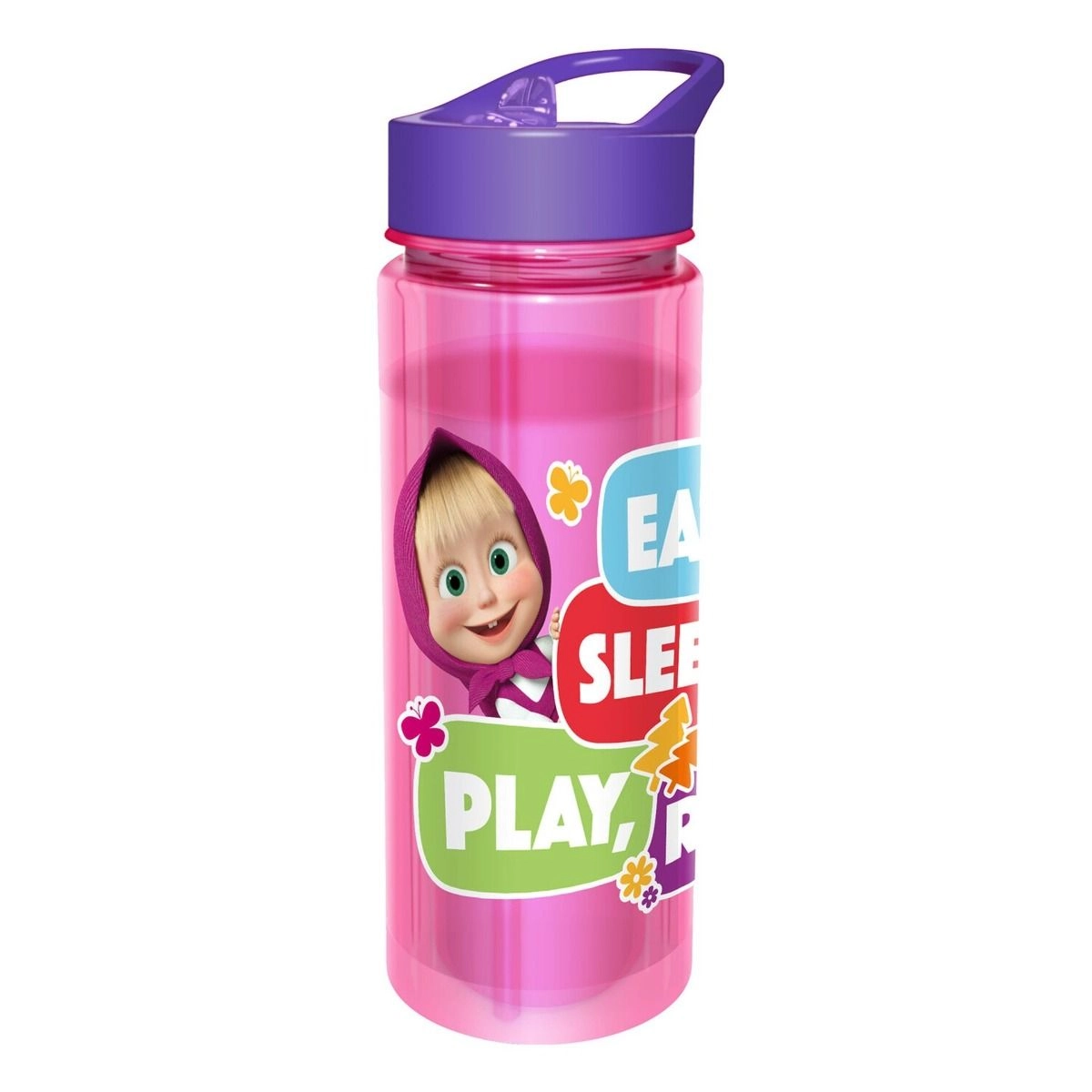 Masha and the Bear Water Bottle - 650 ml screw-on lid