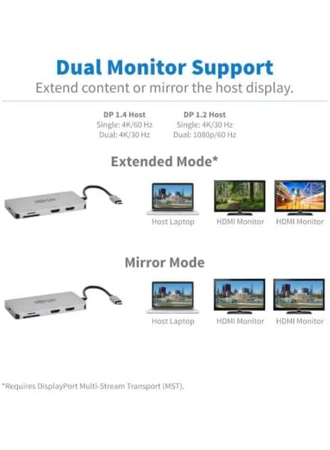 U442-DOCK8-GG - Dual HDMI 4K @ 60Hz 100W PD