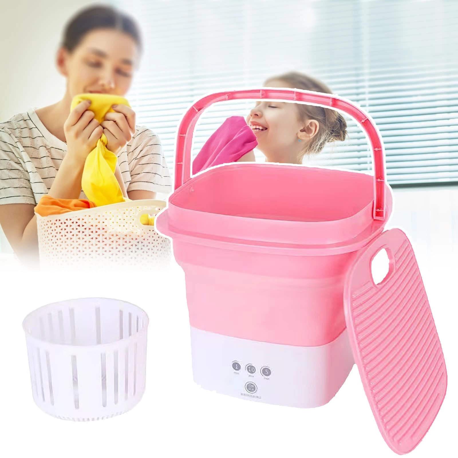 Folding washing machine