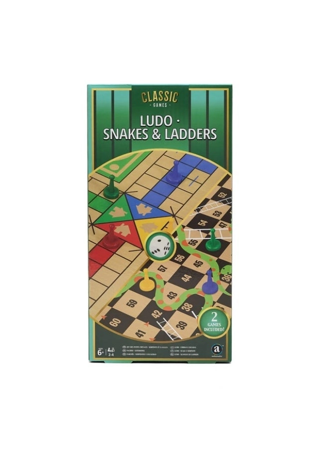 Ambassador Merchant Classic Games - 2-in-1 Ludo, Snakes & Ladders