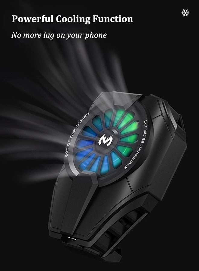 Mobile Phone Cooling Fan - RGB Lights Silent