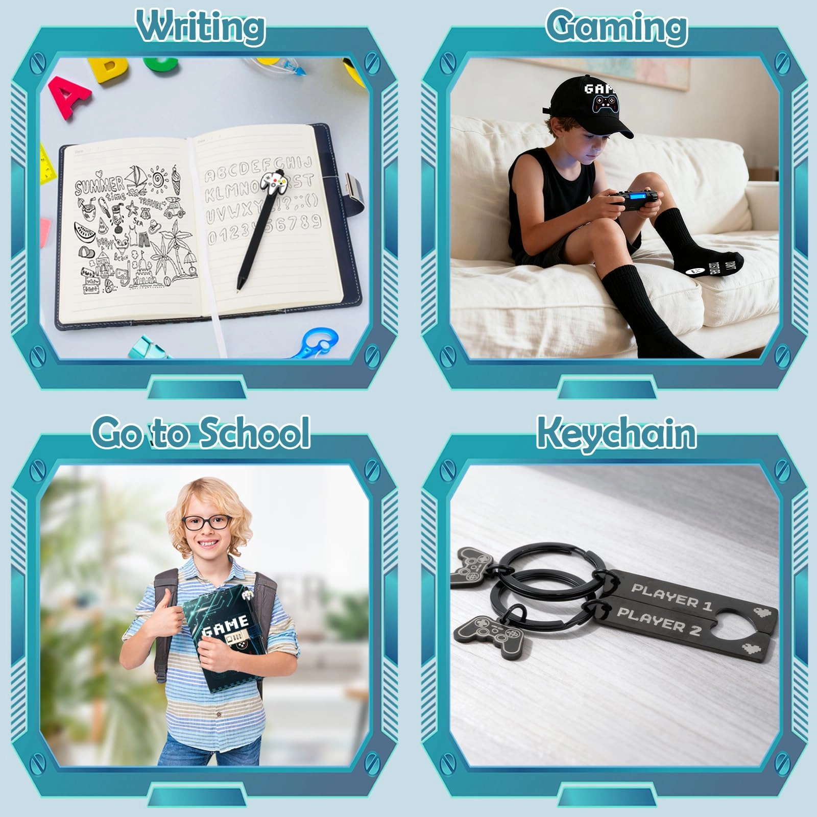 Diary - Lock + Pen + Baseball Cap - Adjustable + Socks + Keychain + Gift Box