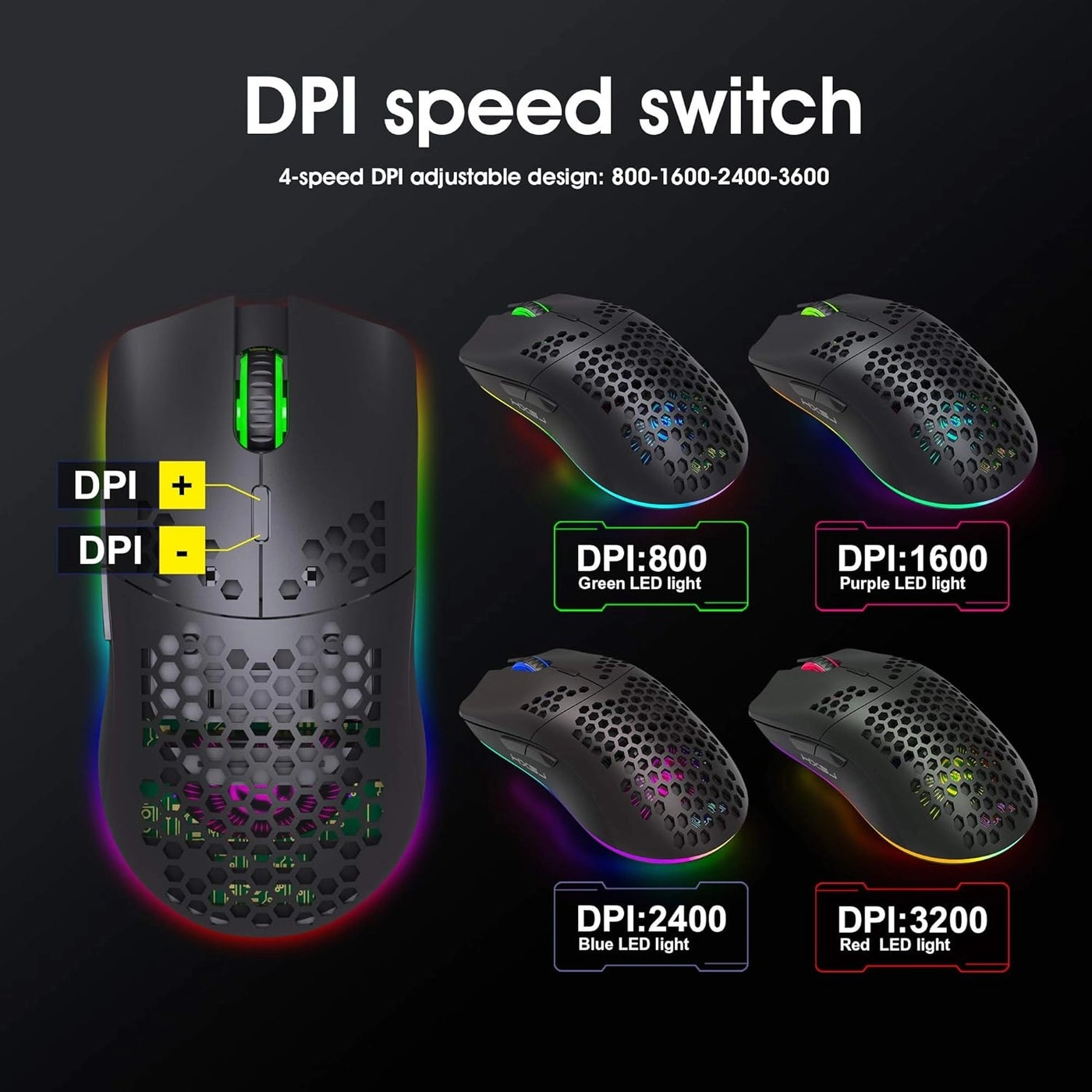 FREEDOM-WOLF X8 Gaming Mechanical Mouse - Wireless
