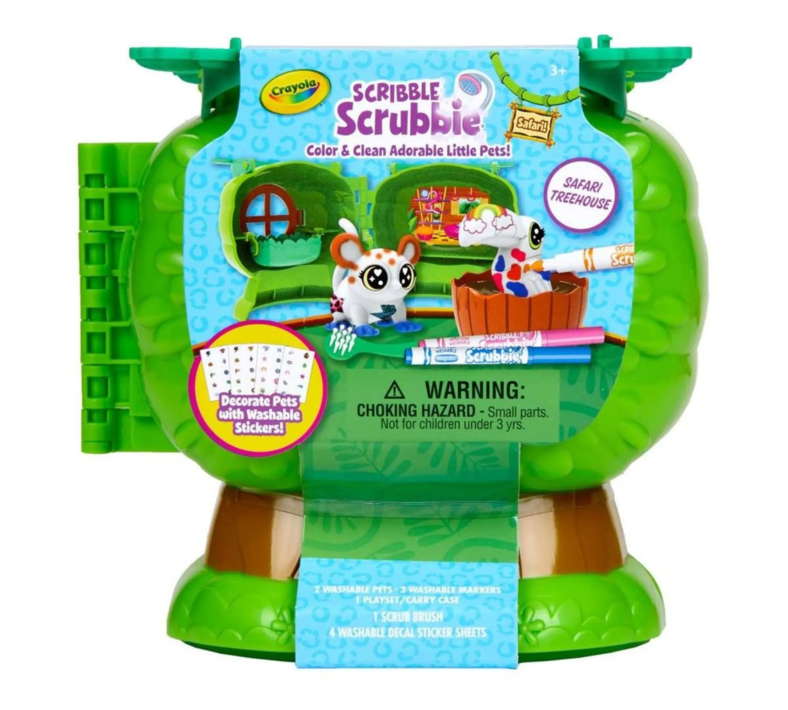 Crayola Scribble Scrubbie Pets - 3 washable markers