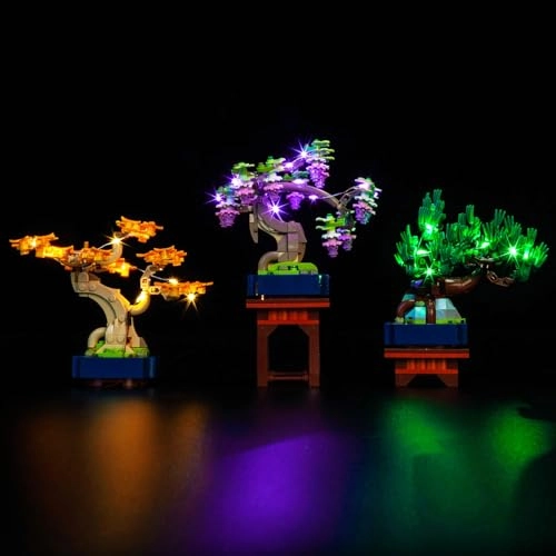 Light Kit Compatible with Lego 10373 Mini Bonsai Trees - USB cable and battery compartment