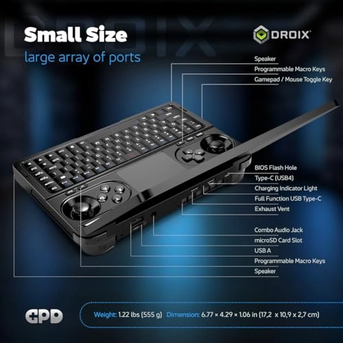 Win Mini 2025 8840U - 7'' Ryzen 7 8840U 16GB DDR5 1TB NVMe SSD