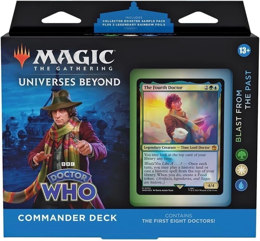Doctor Who Commander Deck - 100-Card + Collector Booster Sample Pack - 2-Card + Accessories