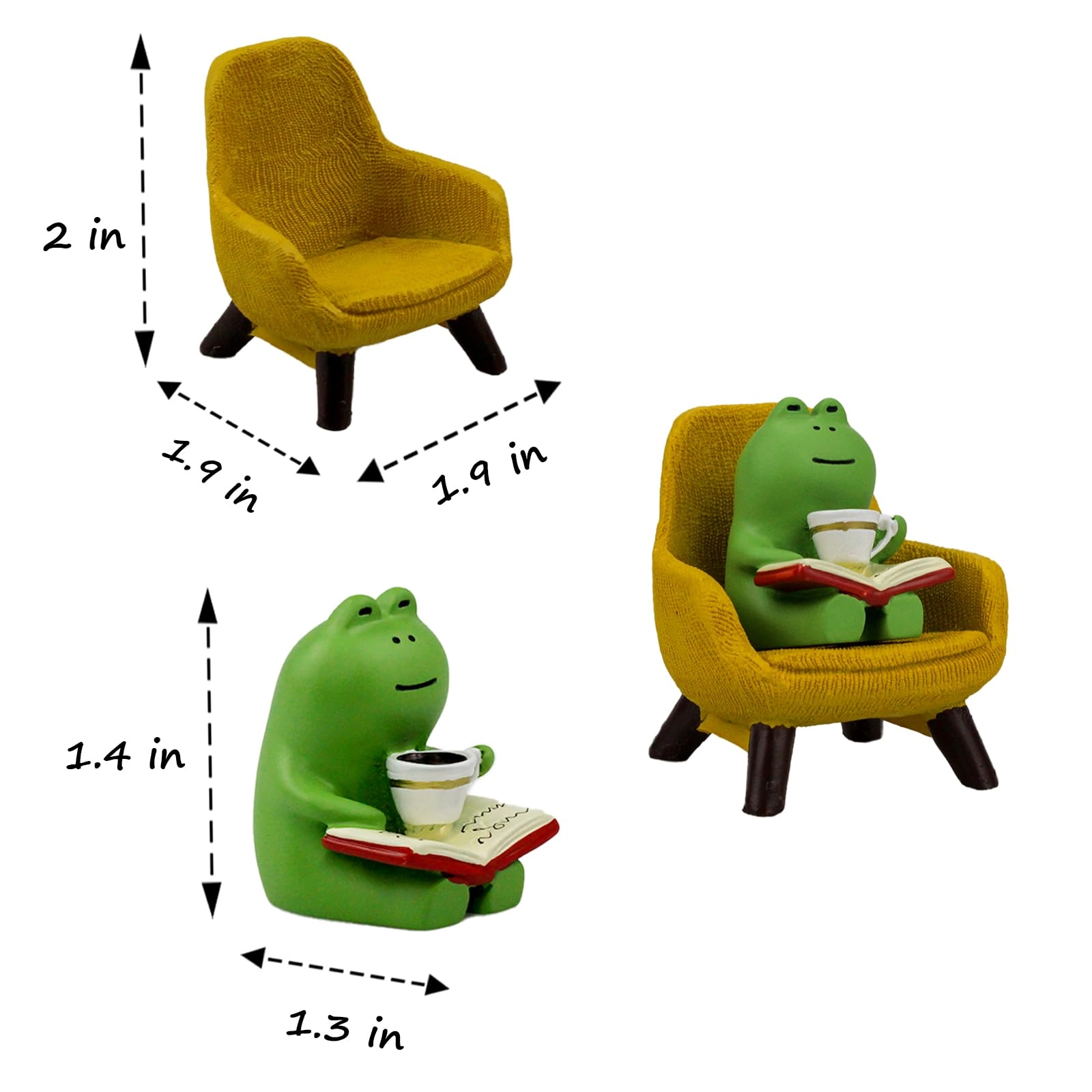 Miniature Frog Figurines - high-quality resin material