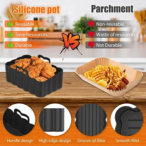 Air Fryer Silicone Pot - silicone 2 Pcs