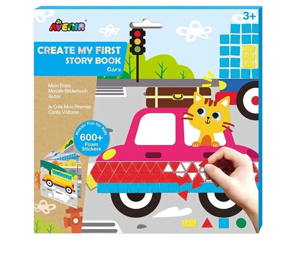 Avenir Create My First Story Cars EVA Book - 3 years+