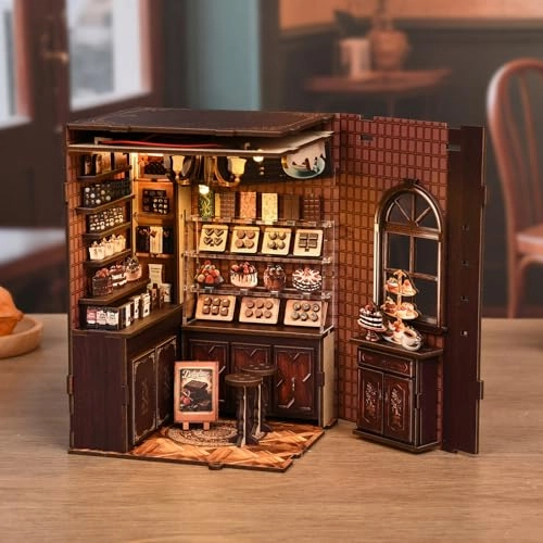 DIY Miniature Dollhouse Kit - 3D Wooden Dessert Bar