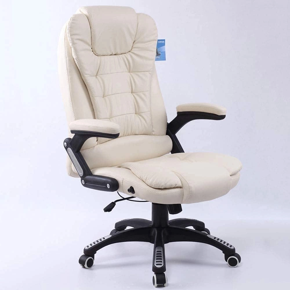Desk Chair - PU Leather Brown High Back