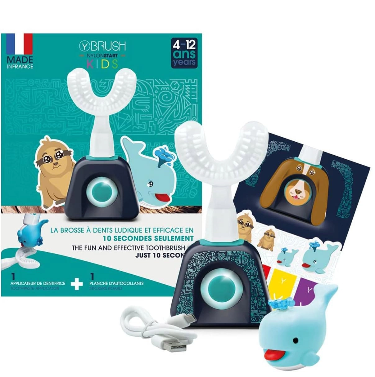 Y-Brush Kids Electric Toothbrush - Sonic Technology Soft Nylon