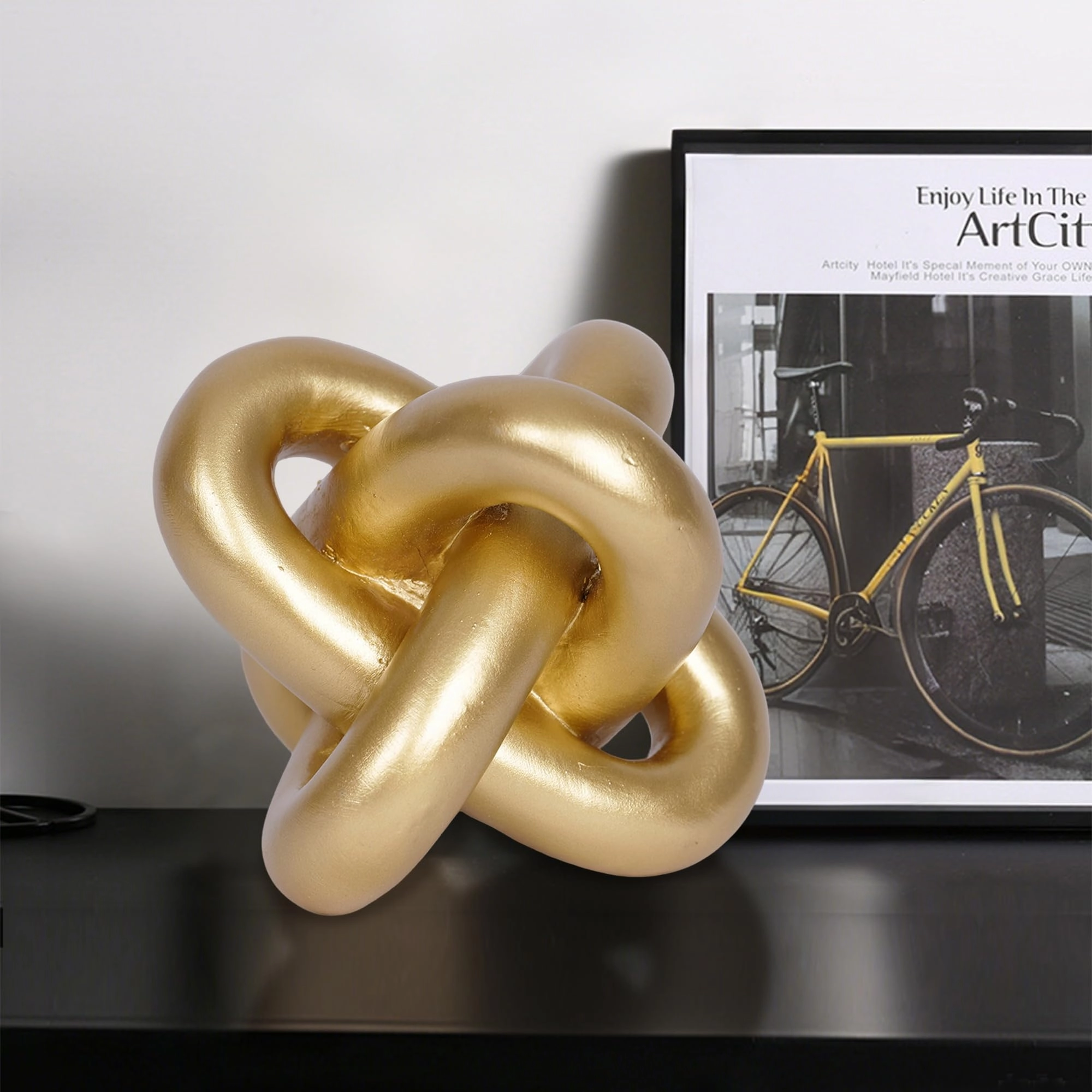 Gold Knot Statue - Resin