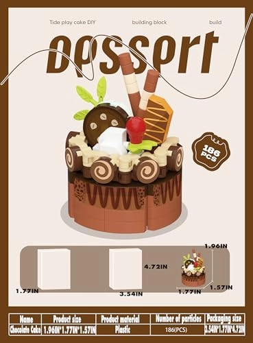 Mini Cake Building Blocks - Chocolate Cake Food Series