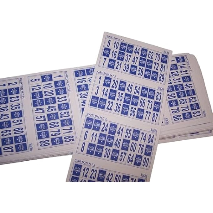 rayihni TRADITIONAL BINGO - 120 CARDS 90 BALLS BLUE