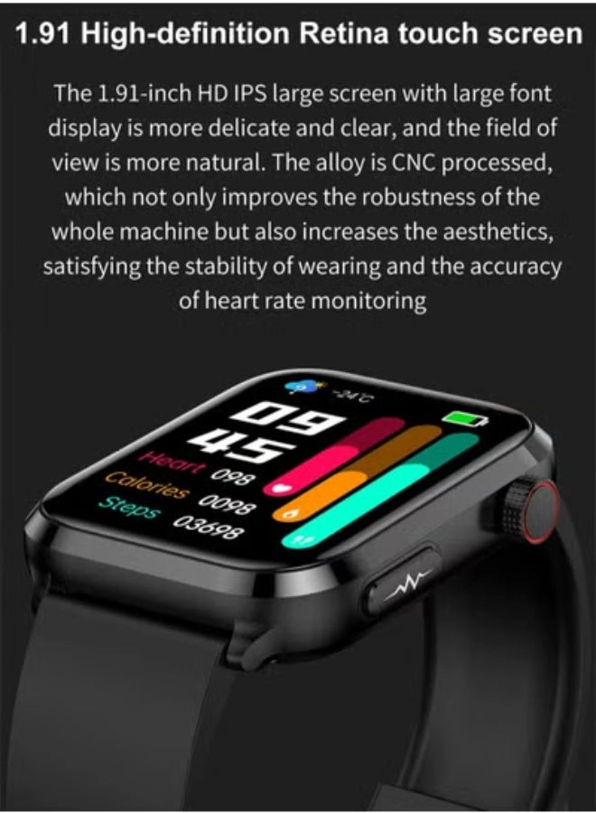 Glucose Monitoring Smart Watch - ECG Bluetooth Call SpO2