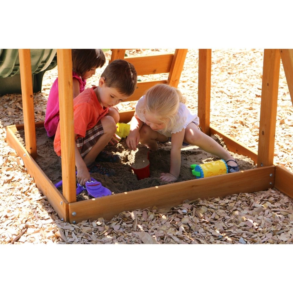 Ainsley - Outdoor wooden swing set holds up to six kids