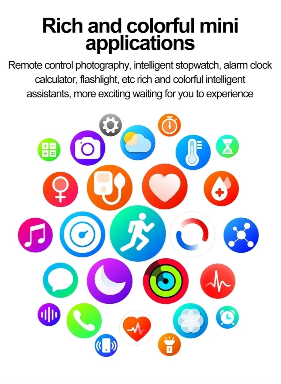 Glucose Monitoring Smart Watch - ECG Bluetooth Call SpO2