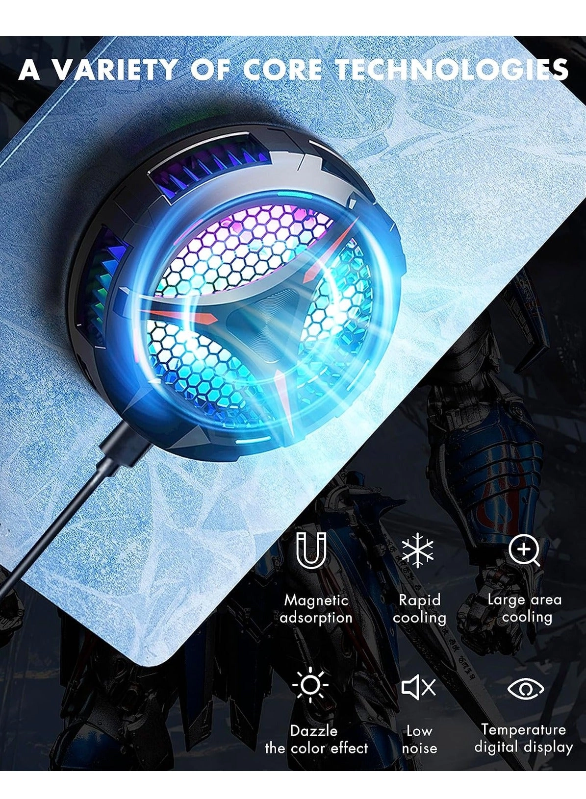 Magnetic Case with Rotating Bracket for iPad up to 13-inch, Surface Pro, Samsung Tab, Steam Deck