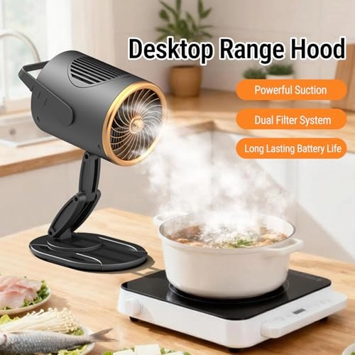 Desktop Cooker Hood - 3000mAh 2 Speed USB Rechargeable