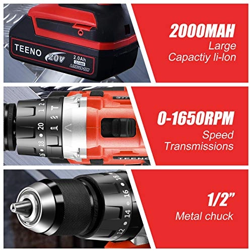 Cordless Drill Set - 2x2.0Ah